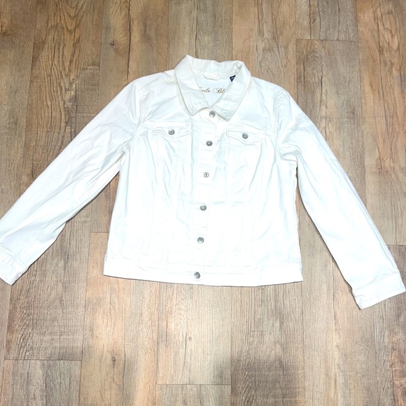 Code Bleu White Denim Jacket Excellent Condition Large - Picture 2 of 5